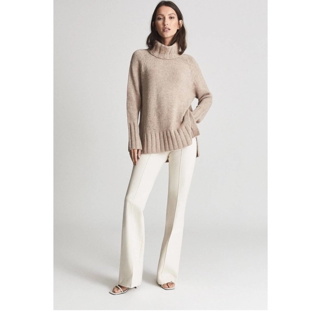 Reiss cashmere blend Stevie sweater Size Medium Oatmeal / nude color
